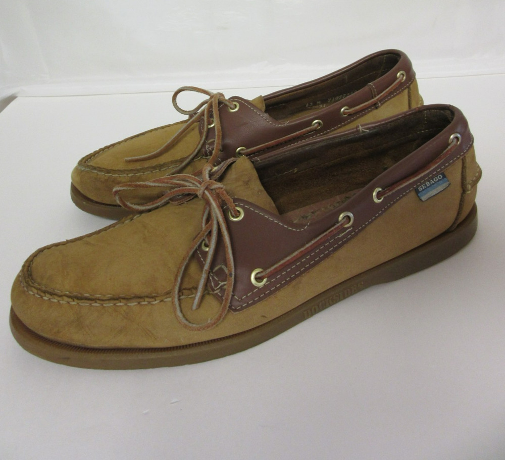 SEBAGO Men's Docksides 13 Boat Shoes Casual Leather Slip On Loafers